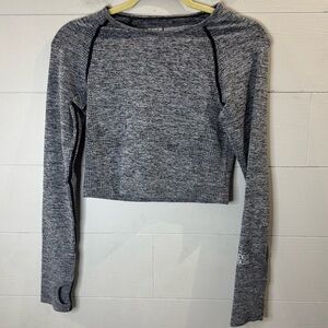 Victoria's Secret Pink Active Women's Gray Long Sleeve Top Size Medium